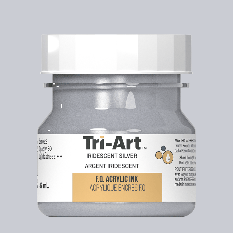 Tri-Art Ink - Iridescent Silver - 37mL-2
