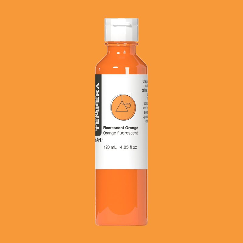 Primary Liquid Tempera - Fluorescent Orange-6
