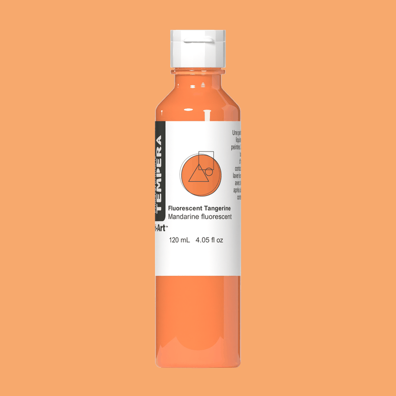 Primary Liquid Tempera - Fluorescent Tangerine-6