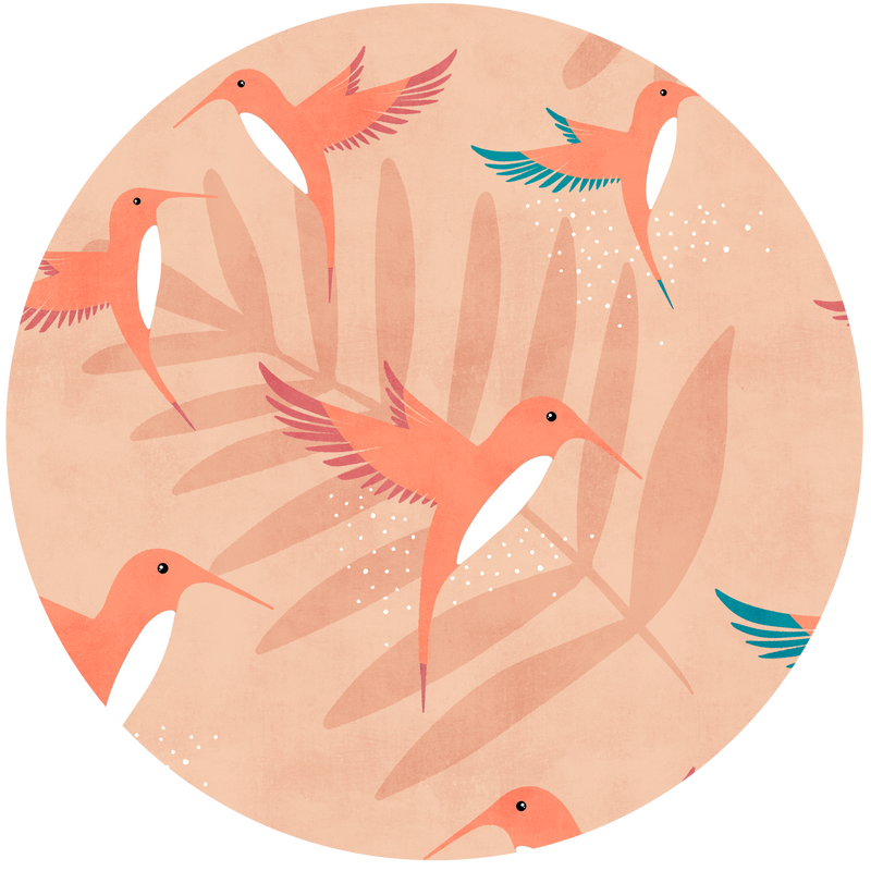 Pink Hummingbird BabySwing-5