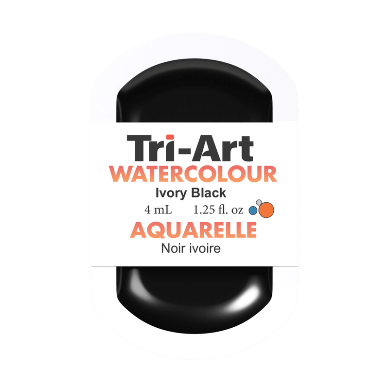 Tri-Art Water Colours - Ivory Black-0