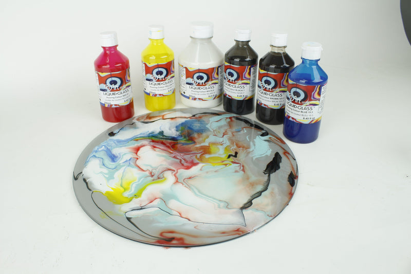 Liquid Glass - Pouring Colours - White-1