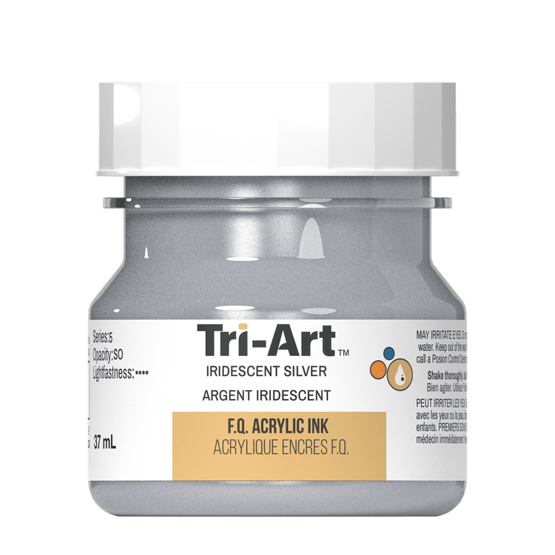 Tri-Art Ink - Iridescent Silver - 37mL-0