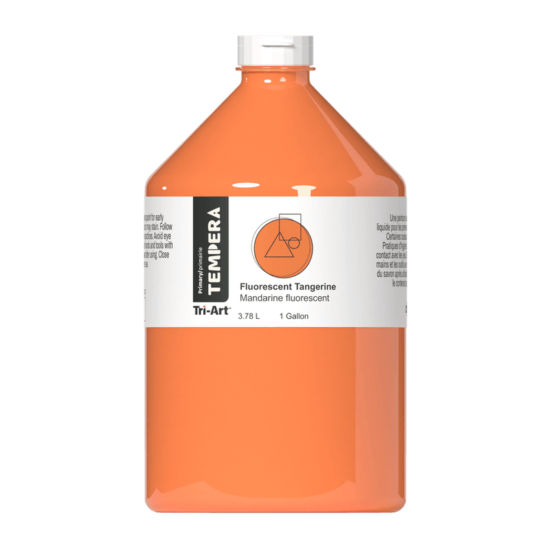 Primary Liquid Tempera - Fluorescent Tangerine-4